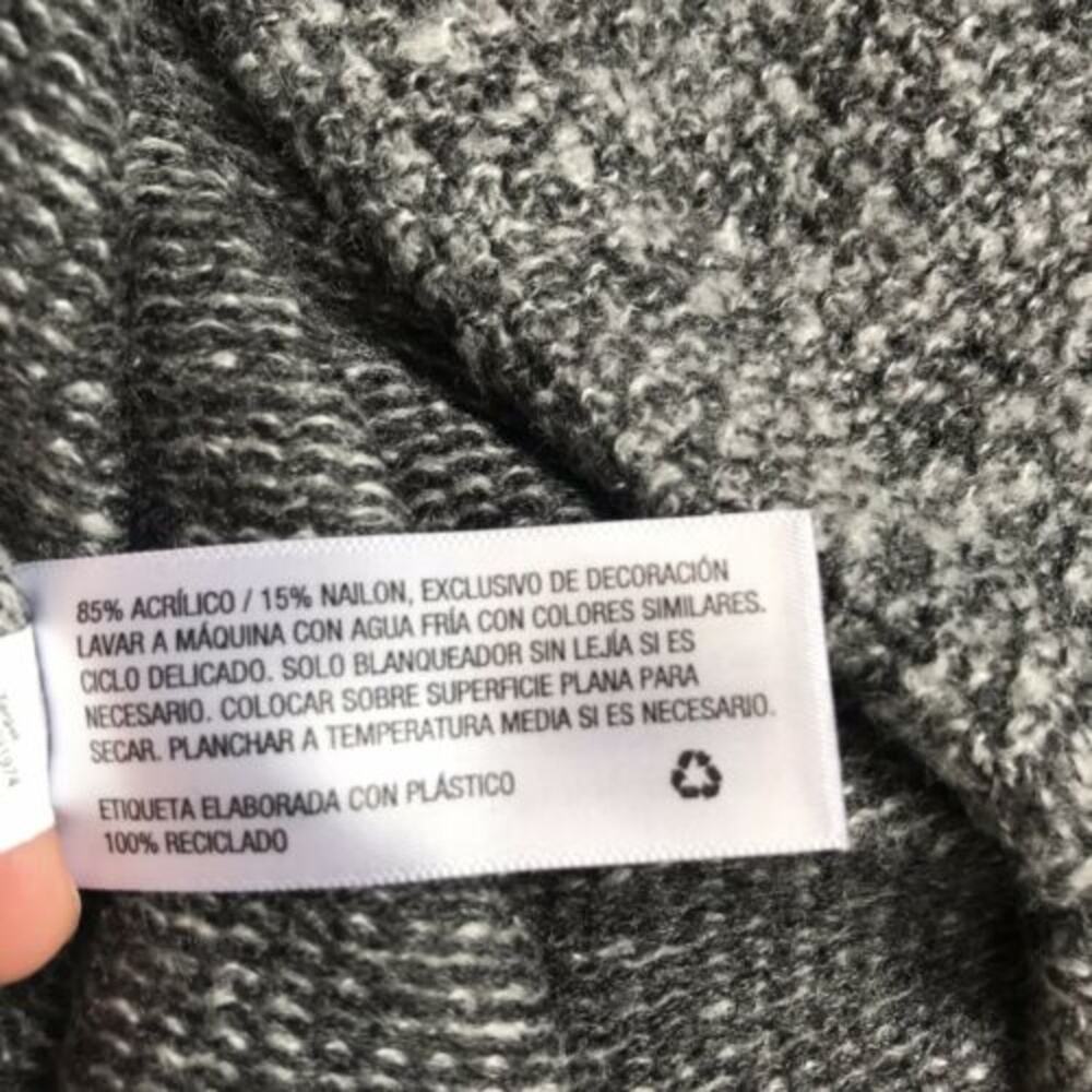 Knox Rose Sharkbite Embroidered Sweater Gray Crewneck Flowers Womens Size XS - Picture 10 of 10